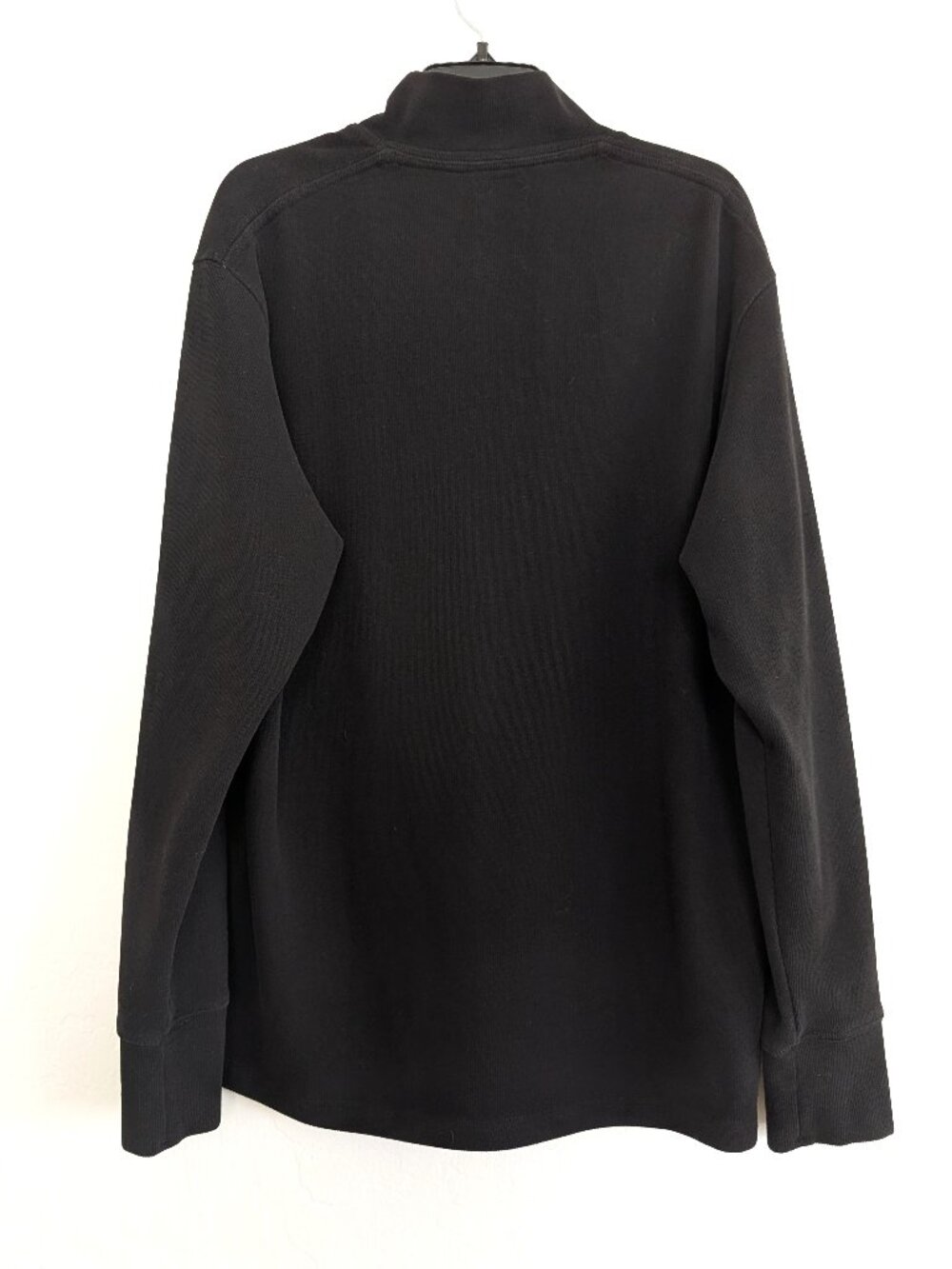 RELWEN Sweater Men's XL Black Pullover Cotton Buttons Soft Mock Neck Casual - Picture 3 of 13